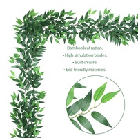 Plantes décoratives artificielles, guirlande de feuilles de saule, de lierre, d'eucalyptus et de tamaris, pour mariage, fête, décoration de la maison, verdure suspendue