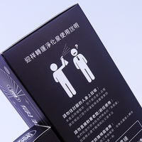Boîte pliante cosmétique noire avec finition mate personnalisée, impression et fermeture à rabat