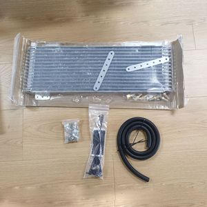 Car Air Conditioning Condenser <b>Radiator</b> With Hose And Mounting Kit For Retrofit Upgrade - Product Image 1