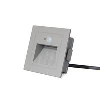 GONSU Lampe à pied LED à détecteur de mouvement Pir Lampe murale intelligente pour escalier en aluminium étanche pour l'extérieur