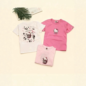 T-shirt en coton doux pour filles avec motif de dessin animé / Haut imprimé à manches courtes pour enfants - Product Image 2