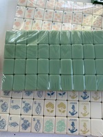 Set Mahjong Mewah Gaya Pantai Hampton Terbaru - Permainan Ubin Premium 160-Piece Set Mahjong Akrilik Amerika