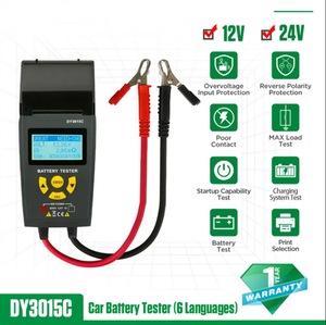 Testeur de capacité de batterie automobile DY3015C, résistance interne, charge 12V 24V, fonction d'impression - Product Image 5