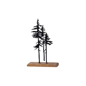Adorno de árbol de hierro moderno y sencillo, decoración rectangular negra para escritorio, decoración navideña para el hogar - Product Image 2