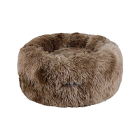 Lit de luxe rond et doux pour chien, panier chaud de luxe pour chiot et animal de compagnie