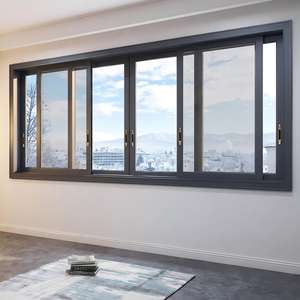 หน้าต่างบานเลื่อนอะลูมิเนียมแบบกำหนดเอง 2 3 4 บาน พร้อมส่วนกลางและส่วนบนที่เปิดได้ พร้อมระบบมุ้งลวด - Product Image 3