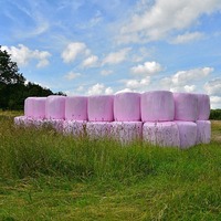 Film d'emballage noir et blanc souple en LDPE moulé par soufflage, résistant aux UV, pour balles de foin et de paille, destiné à l'agriculture et aux légumes