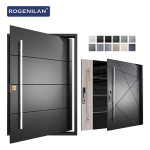 Puerta Principal Pivotante <span class=keywords><strong>de</strong></span> Seguridad Rogenilan <span class=keywords><strong>de</strong></span> Aluminio Blindado Antirrobo y Antibala para Entrada <span class=keywords><strong>de</strong></span> Casa - Product Image 1