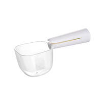 Accessoires pour animaux de compagnie cuillère transparente échelle mesure de la nourriture pour chat et chien pelle à nourriture pour animaux de compagnie cuillère à ramasser la nourriture