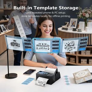 <span class=keywords><strong>Imprimante</strong></span> d'étiquettes thermiques Phomemo 300 DPI Wi-Fi 4x6 PM643, <span class=keywords><strong>imprimante</strong></span> thermique sans fil AirPrint, stockage pour les petites entreprises - Product Image 5