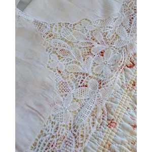 Draps de lit doubles Pietrochianese, draps-housses et draps plats, avec dentelle élégante, matière en lin confortable - Product Image 2