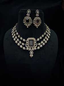 Collar con colgante de moda más vendido con cadena larga de cuentas de hidrogel, conjunto combinado a juego con el color, collar de boda con aretes - Product Image 6