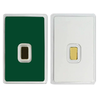 Emballage personnalisable de cartes en PVC 5g 10g 50g 1g lingots d'or pièces d'argent boîte blister inviolable manchon de lingot bols de plaque en plastique