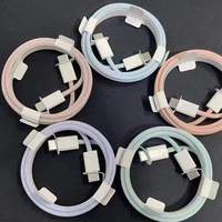 Kabel USB C 3A Nylon Braided Pengisian Cepat Kabel Data 1M 2M Tipe C Kabel Charger untuk Ponsel Kabel Pengisian Daya USB C