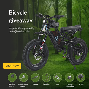 Vélo électrique AKEZ D9 Diton 52V 1500W à pneus larges, batterie 25Ah longue autonomie, couple élevé, durable, tout-terrain, en <span class=keywords><strong>stock</strong></span> aux États-Unis - Product Image 3