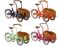 Vélo cargo enfant à 3 roues Clamber, simple vitesse, cadre stable, capacité de charge 30 kg, entrepôt UE, Bakfiets néerlandais