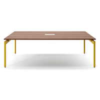 Bordure en PVC écologique Panneau MFC en option Table de conférence de bureau en bois massif pour réunion
