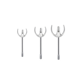 Boucles d'oreilles clous en acier inoxydable avec opale, serti à griffes, accessoires de bijoux corporels unisexe, bijoux de piercing 0.8x6x4 M1.0 - Product Image 5