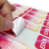 Étiquettes transparentes à impression personnalisée QR Code pour bouteilles et bocaux Autocollants recyclables auto-adhésifs pour emballages Autocollants étanches