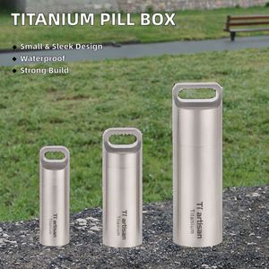 Pure Titanium 15L Waterproof EDC Hand Tool <b>Pill</b> Box & Medicine <b>Case</b> <b>for</b> Camping - Product Image 2