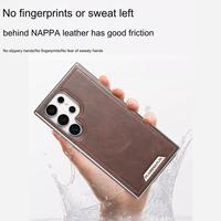 Coque de Téléphone Portable Magnétique en Cuir PU Premium Antichoc avec Chargement Sans Fil pour Samsung S26 S24 S25 Ultra S23