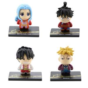 Juego de 12 piezas figuras de Anime japonés juguetes de cápsula lindo Luffy Zoro Trafalgar Sanji Nami figuras de acción - Product Image 3