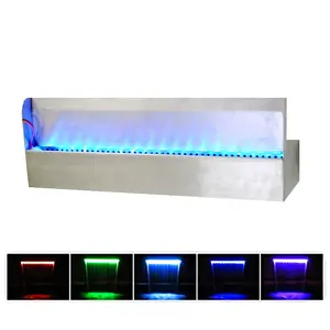 Thác nước với RGB ánh sáng điều khiển spillways 4 tầng vách ngăn thác nước đài phun nước ngoài trời Vườn Hồ Bơi đài phun nước