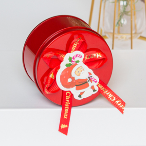 מותאם אישית פנטה לחג המולד צבע אדום להגדיר צנצנות מתכת ריקה עבור ממתקי שוקולד עבור מלאכה ומדבקות - Product Image 2