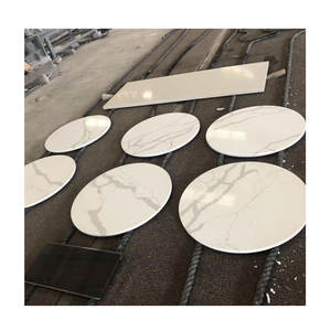 Table ronde en Quartz blanc, style marbre, pour Restaurant, café, <span class=keywords><strong>Pizza</strong></span>, magasin - Product Image 5