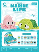 Mignon océan monde animal marin baleine poisson clown Nano briques blocs mini bricolage blocs de construction ensembles jouets pour enfant CLC7261-7272