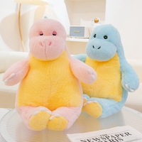 Boneka Dinosaurus Duduk Warna Pastel, Mainan Hewan Isi Lembut dan Halus, Boneka Dino Kartun Lucu untuk Anak-anak, Hadiah Ulang Tahun Bertema Dinosaurus