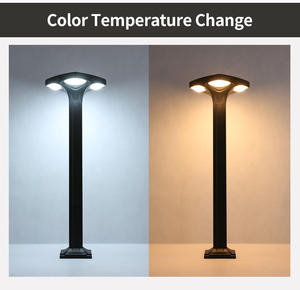 HK Mistai IP65 étanche lampe de pelouse solaire 6000K 6400Ma aluminium LED pour jardin parc parcelle jardin OEM ODM 2025 solaire alimenté - Product Image 4