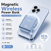 Cargador Portátil Magnético Inalámbrico PD22.5W 10000mAh, Carga Rápida, Mini Cargador con Pantalla LED, Batería de Polímero de Litio