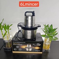 Broyeur de Fufu et d'Igname Domestique 6/8L, Machine à Piler le Manioc Fufu, Hachoir à Viande Électrique Multifonctionnel 110V Prise USA