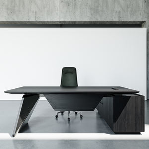 モダンなエグゼクティブオフィスデスクコンバーチブルモジュラー木 + 金属ワークステーションオプションカラー - Product Image 1