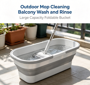 Customized Plastic Silicone <b>Mop</b> <b>Bucket</b> Multipurpose Household Folding Cleaning <b>Bucket</b> for Water Camping Fishing - Product Image 2