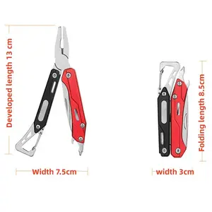 Fabrik preis Edelstahl 9 In 1 Multi-Tool-Kombination zange Messer Multi tool Mehrzweck-Taschen messer zange