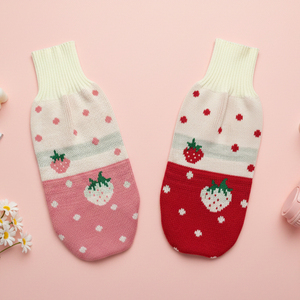 เสื้อกันหนาวนิตติ้งสำหรับสุนัขพันธุ์กลาง น่ารัก อุ่นสบาย เป็นมิตรกับสิ่งแวดล้อม สีชมพูพื้น ทำจากอะคริลิกนุ่ม สำหรับวันหยุด - Product Image 2