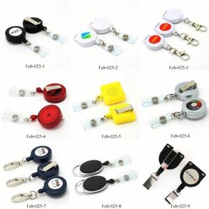 Porta Tarjetas de Identificación Retráctiles con Clip, Porta Tarjetas Redondos Ecológicos con Logotipo Personalizado, Colores Variados, Cordón Retráctil, Suministros de Oficina y Escolares - Product Image 6