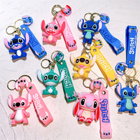 Porte-clés de dessin animé multi-styles, porte-clés créatif et mignon des Smurfs, pendentif pour sac à dos de voiture, porte-clés de poupée pour cartable, cadeau en gros