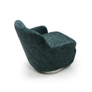 เก้าอี้พักผ่อนดีไซน์ทันสมัยแบบมินิมอล ผ้าหุ้ม นุ่มสบาย หมุนได้ เหมาะสำหรับห้องนั่งเล่นและห้องนอน - Product Image 5