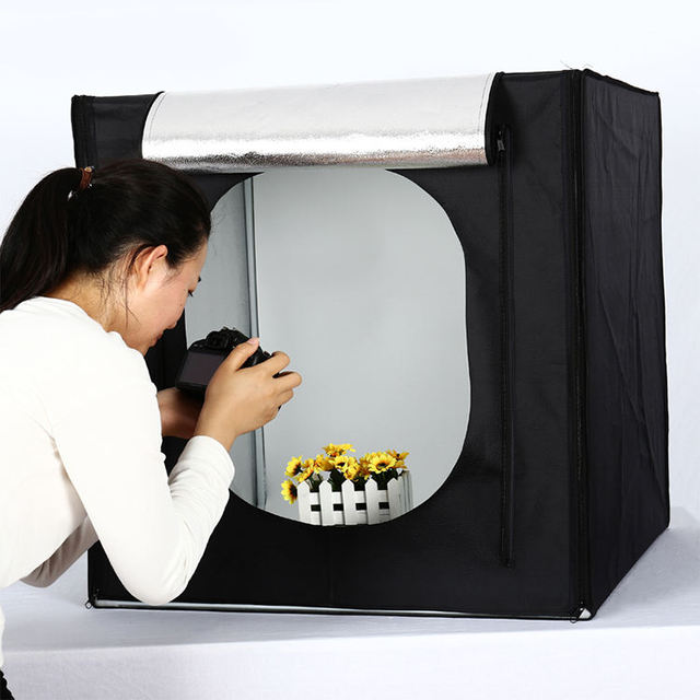 Assembled 80cm Photo Studio Box: Professional Photography LED Soft Light Shooting Cube