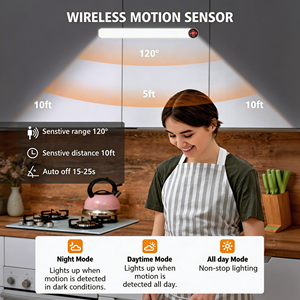 Motion Sensor Under Cabinet Lighting, Dimmable Rechargeable Battery Digital Display, <b>Wireless</b> Closet <b>Light</b> - Product Image 4