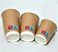 Gobelets en papier pour café et thé à double paroi, biodégradables, écologiques, de qualité alimentaire, jetables et économiques, 8oz/12oz/16oz
