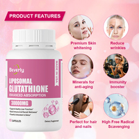 Beverly 30000MG Glutathion Liposomal |   Glutathion à force maximale réduite |   Produits de beauté antioxydants pour le soutien énergétique |   Peau