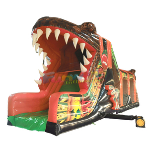 Giant outdoor party jumping bouncy catsle <b>inflatable</b> T rex bounce <b>house</b> obstacle course for kids - Product Image 4