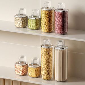 Household Food Safe Eco-Friendly <b>Stackable</b> sealed Plastic <b>Storage</b> <b>Box</b> Kitchen Canister for Cereal Nuts Dry Goods <b>Storage</b> - Product Image 2