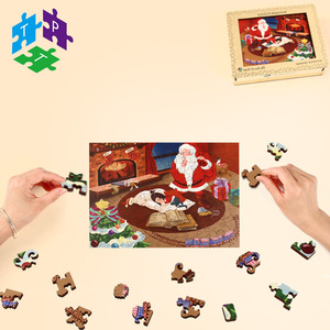 <span class=keywords><strong>Buon</strong></span> natale Puzzle in legno per decorazione Puzzle regalo di natale per bambini - Product Image 2