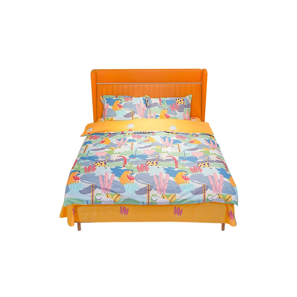 Più popolare in cotone 100% copriletto piumino biancheria da letto set lenzuolo