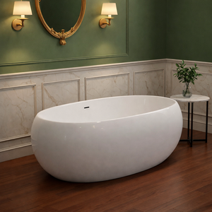 Baignoire autoportante Arleta en acrylique avec massage par jets d'air, drain intégré, écologique, garantie de 2 ans, design contemporain - Product Image 5